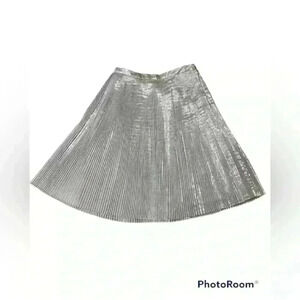 Talbots silver holiday skirt